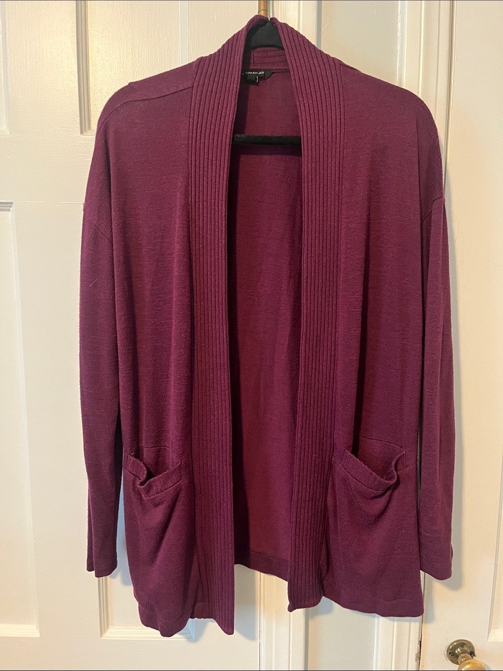 Banana Republic Plum Open-Front Cardigan